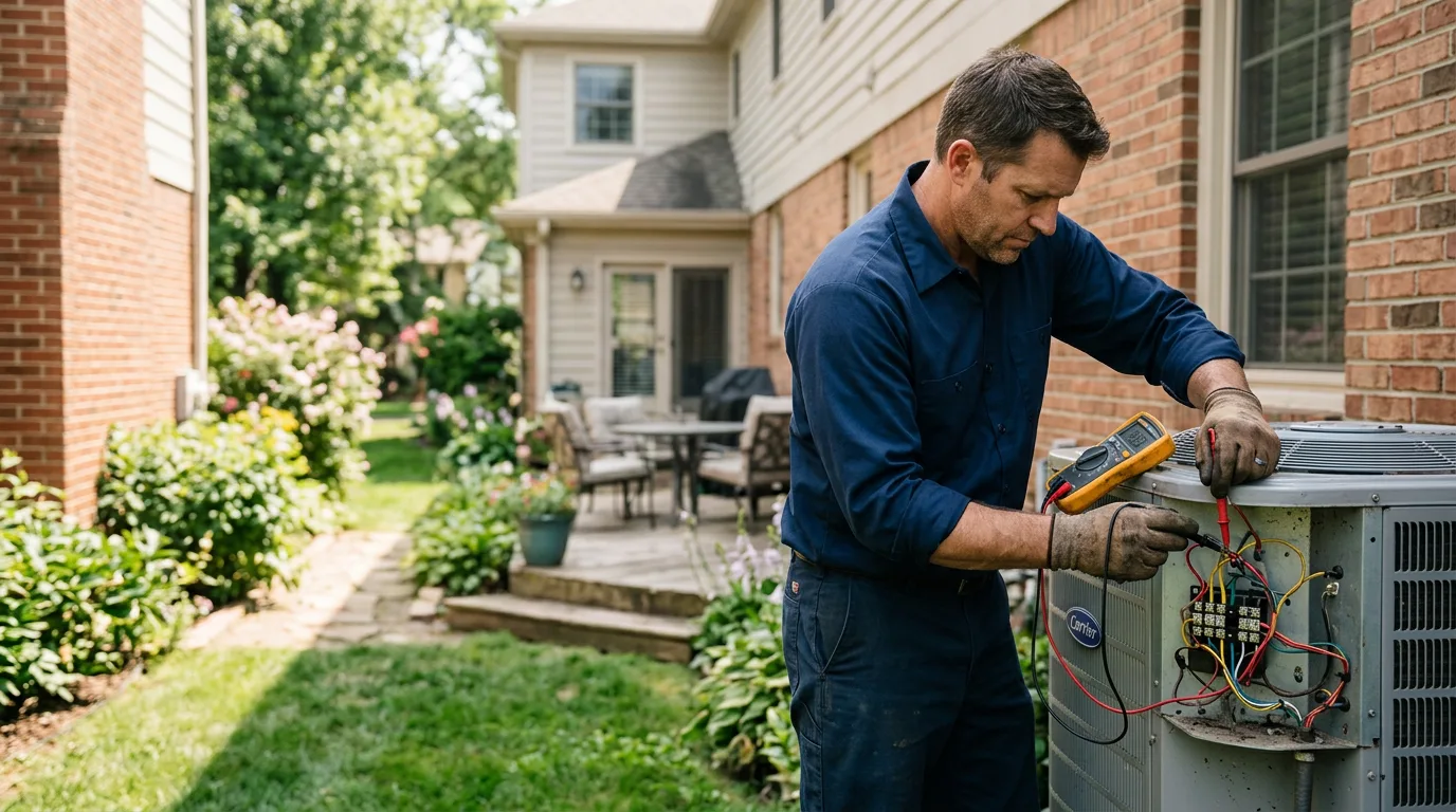 HVAC technician working near Olive Branch, MS